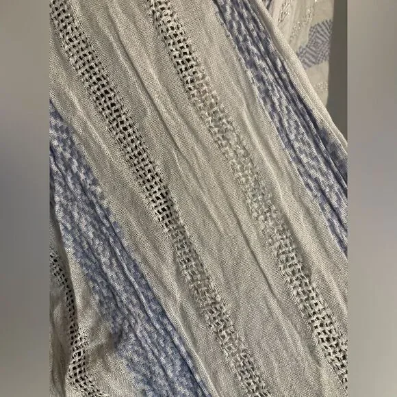 Blue Island white and blue striped lightweight cover-up - Picture 7 of 8